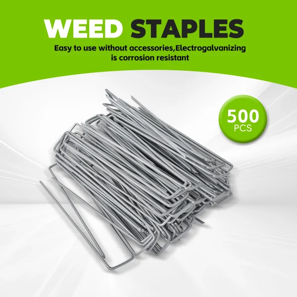500 Heavy Duty 11 Gauge 6" U-Shaped Galvanized Steel Staples