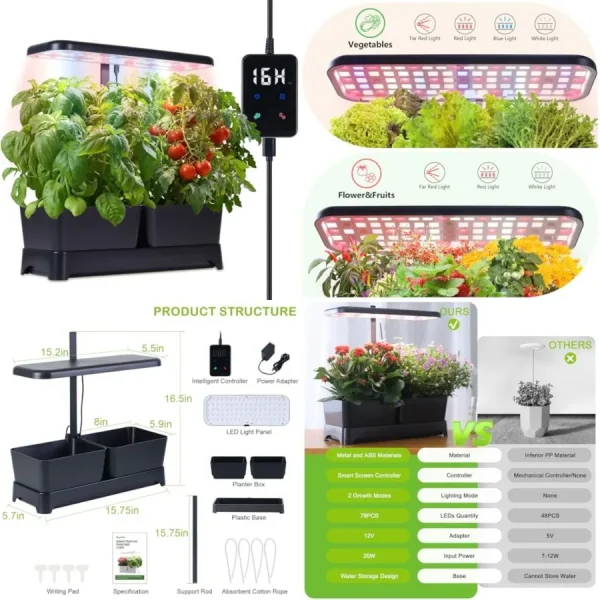 Indoor Herb Garden with Grow Light