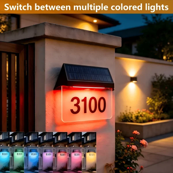 Solar Address Number Light