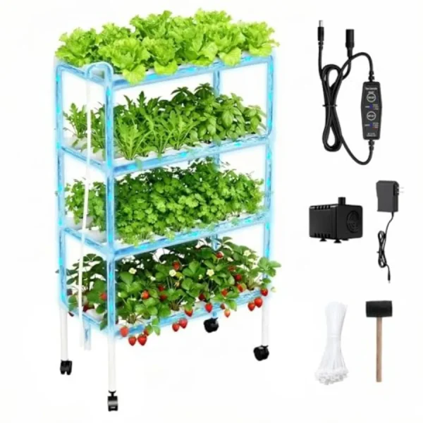 Hydroponics Growing System Kit with Wheels