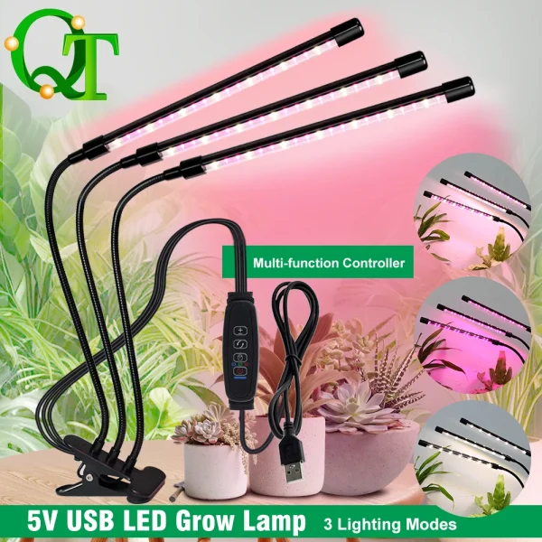 Clip-On LED Grow Light with Flex Gooseneck,